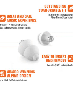 PartyPlug transparant muziek oordoppen Alpine